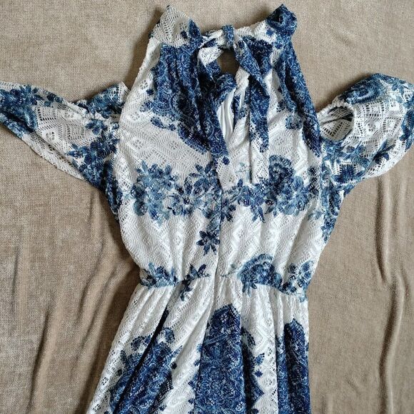 Lane Bryant Floral Crochet Halter A-Line Maxi Dress Size 14/16 NWT - Picture 7 of 9